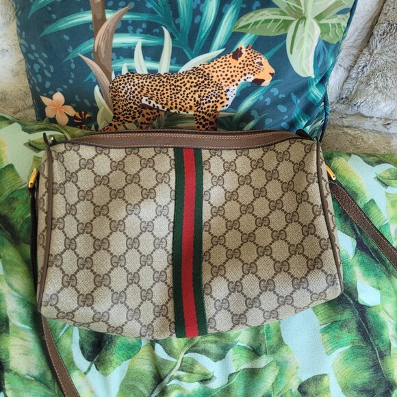 Gucci  Crossbody Bag with Green and Red Stripe - Picture 1 of 15